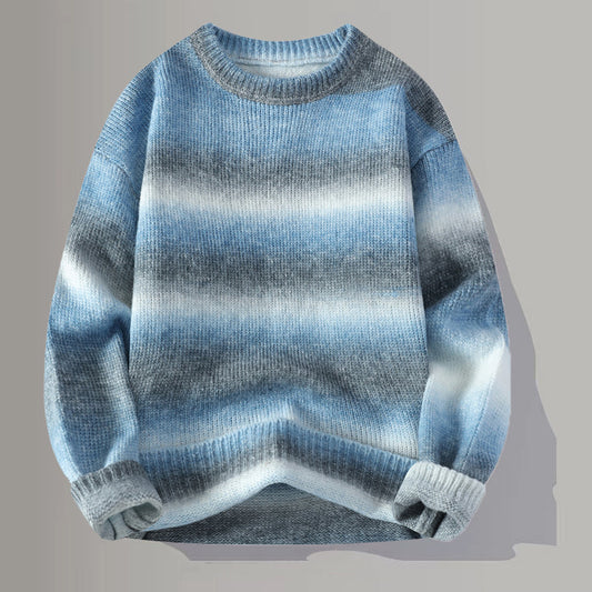 Men's Gradient-Color Loose-fit Knitted Sweater