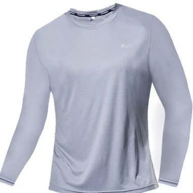 Simple Vibrant Crew-neck Casual Sports Long-sleeve Shirt