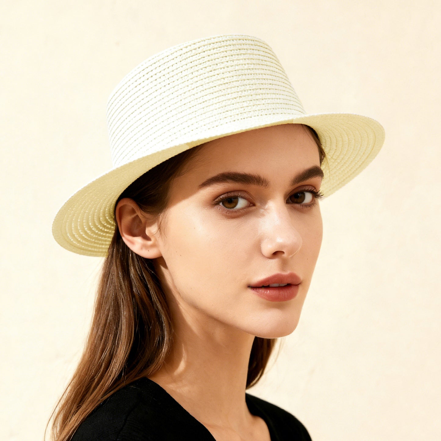 A Stylish And Versatile  Foldable Concave Sun Hat For Ladies