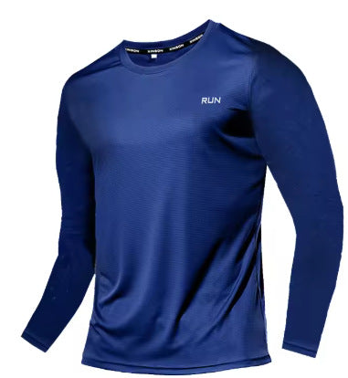 Simple Vibrant Crew-neck Casual Sports Long-sleeve Shirt