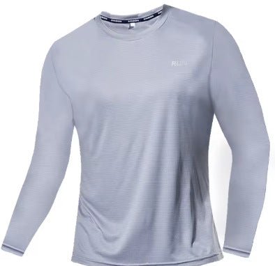 Simple Vibrant Crew-neck Casual Sports Long-sleeve Shirt